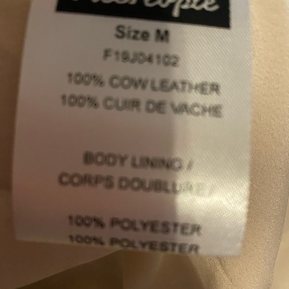 WeTheFree Beige Suede jacket . 100% Cow Leather. NWOT. Beige. Size medium - Picture 7 of 10